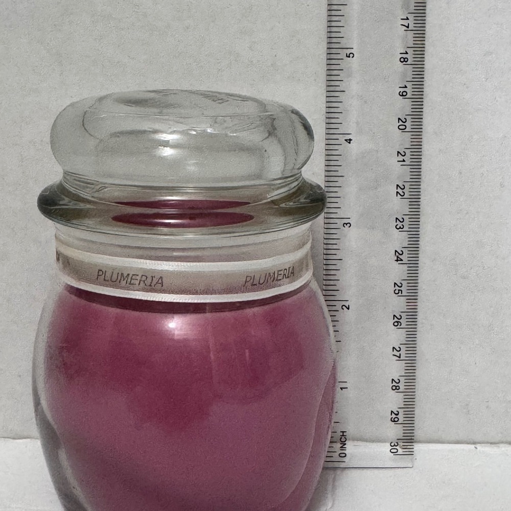 NEW Vintage White Barn Candle Co Plumeria‎ Real Essence 7.5 oz w/ Glass Lid BBW - Picture 5 of 6